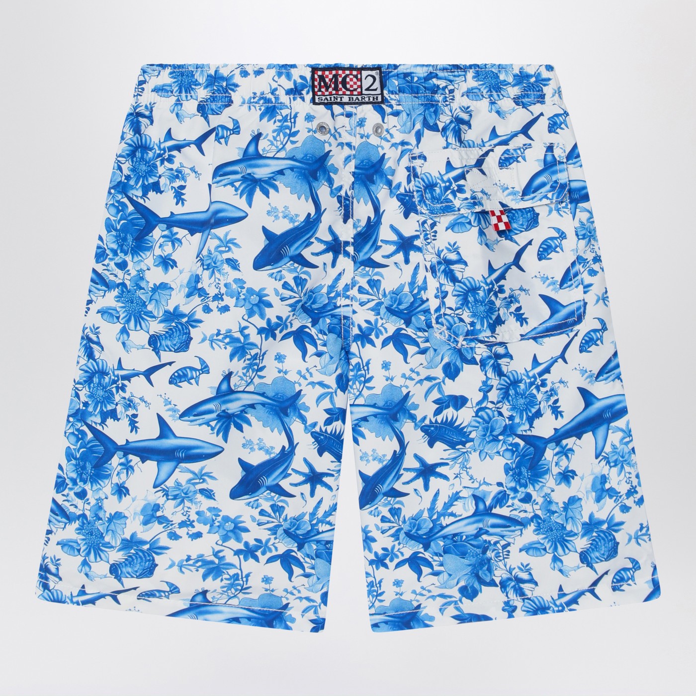 Jean long swimsuit with sharks