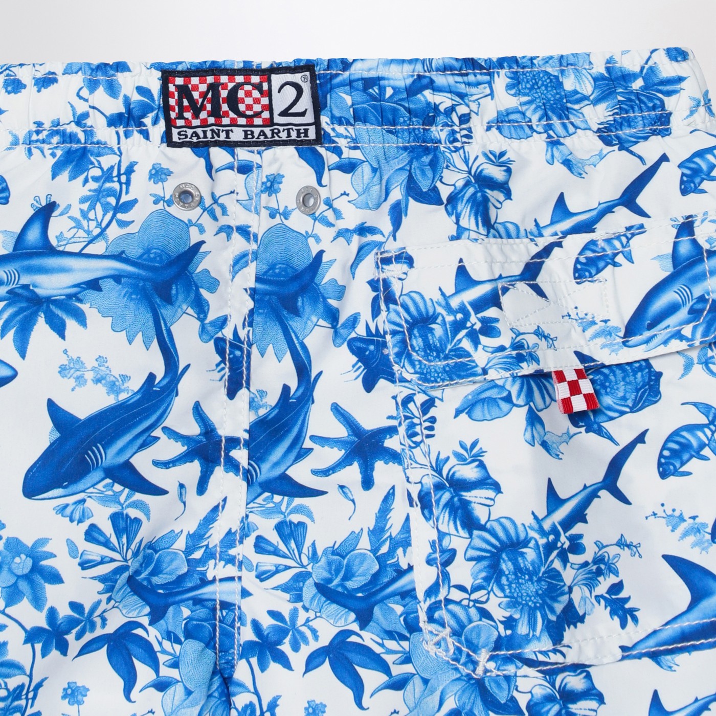 Jean long swimsuit with sharks