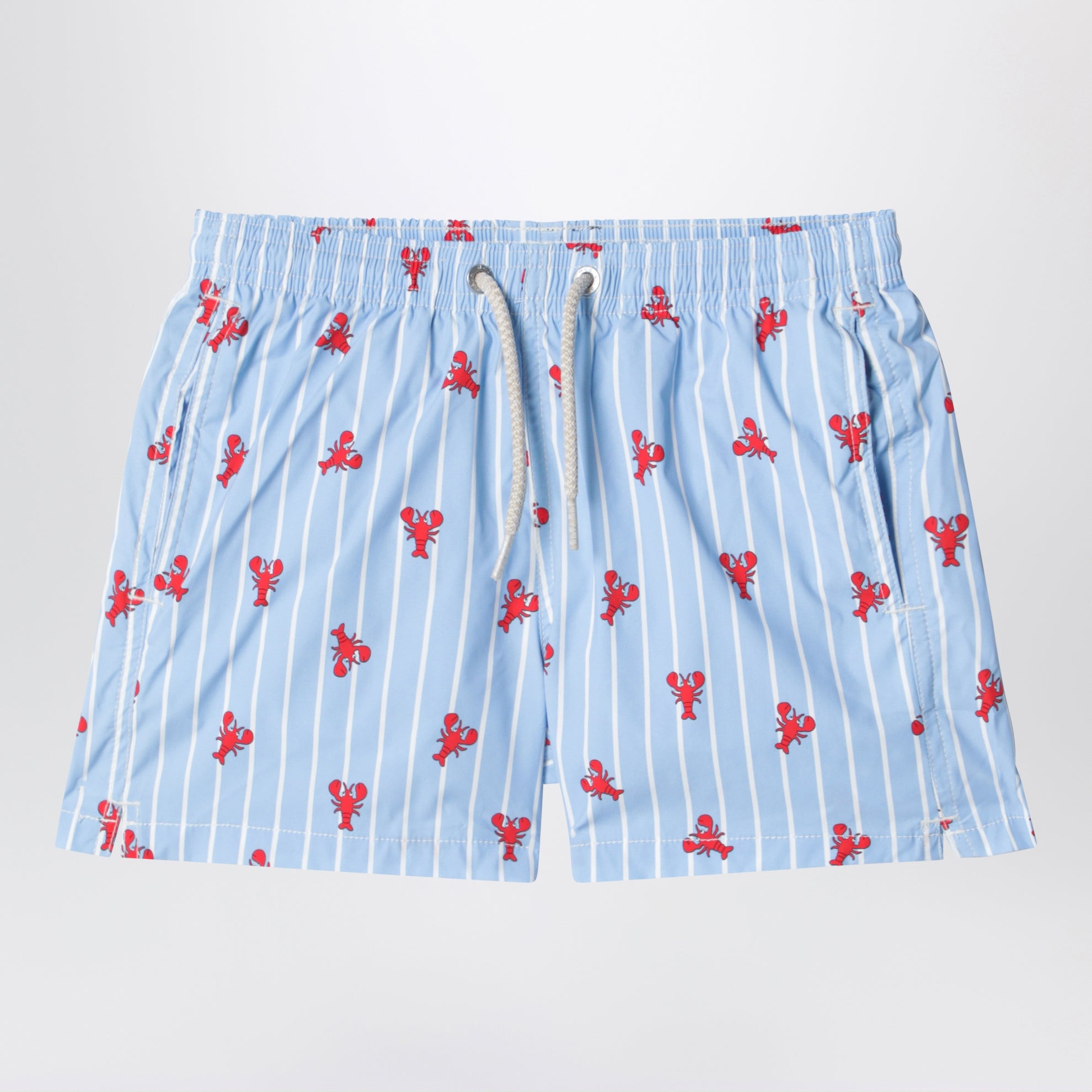 Short de bain Jean bleu clair avec imprimé crabes