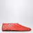 Red rubber mesh ballet flats