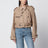 Trench corto in cotone beige