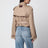 Trench corto in cotone beige