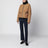 Camelbraune Gliss Wende-Bolerojacke aus Shearling