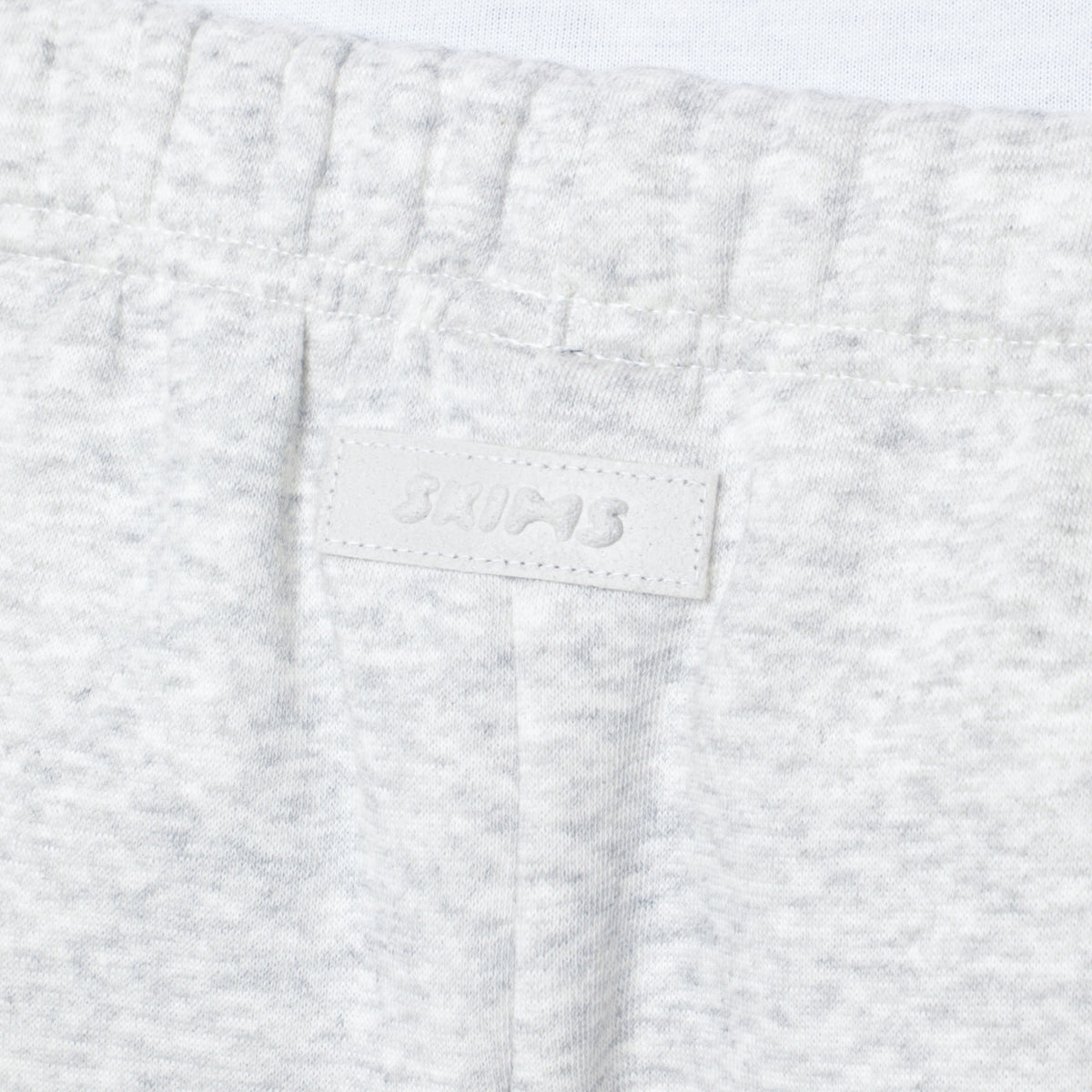Pantaloni jogging grigi chiari in cotone felpato