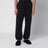 Pantaloni jogging neri slavati in cotone felpato