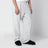Pantalon droit gris clair en molleton de coton