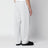 Pantalon droit gris clair en molleton de coton