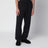 Pantalon droit noir délavé en molleton de coton