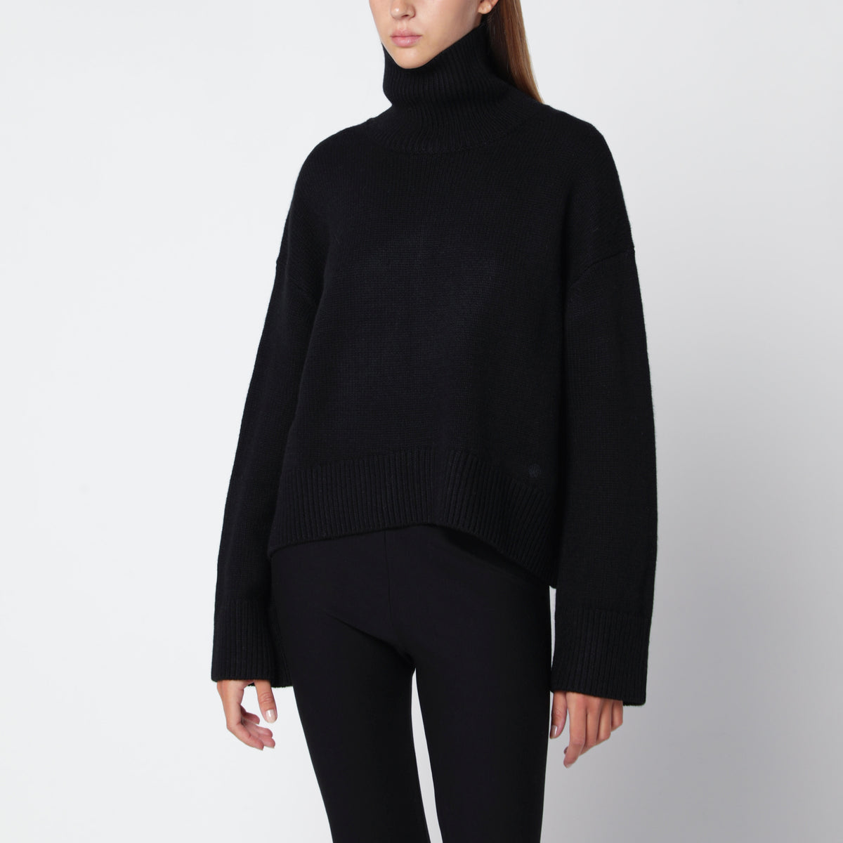 Schwarzer Gioah Pullover aus Kaschmir