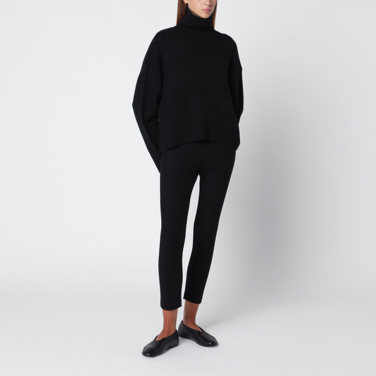 Schwarzer Gioah Pullover aus Kaschmir