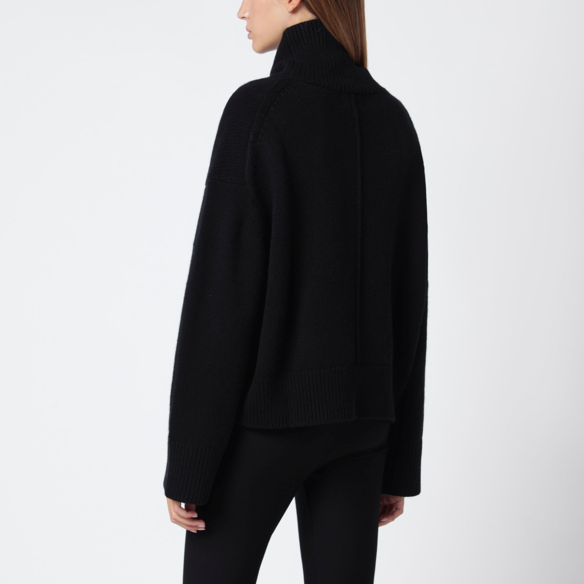 Schwarzer Gioah Pullover aus Kaschmir