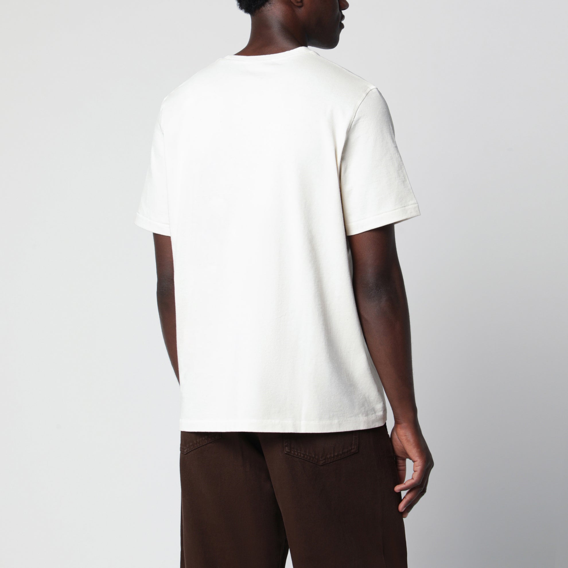 T-shirt Circular in cotone écru