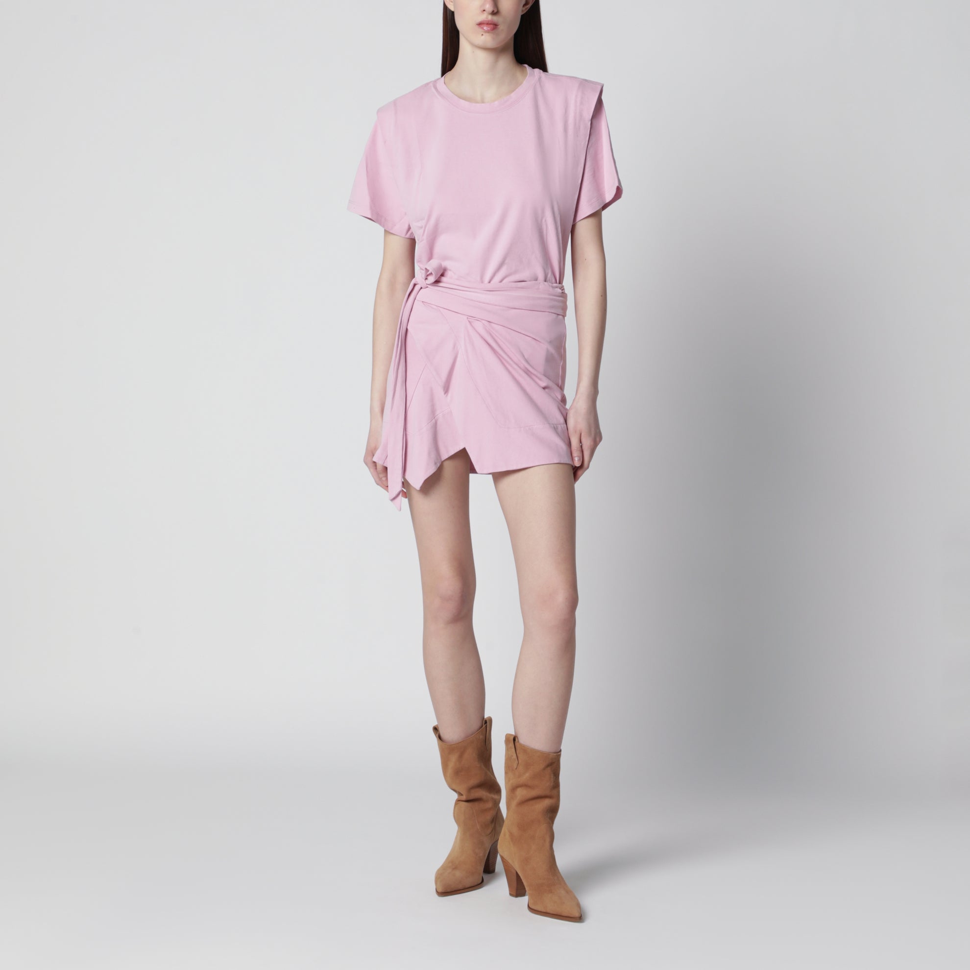 Mini-jupe Berenice en jersey rose