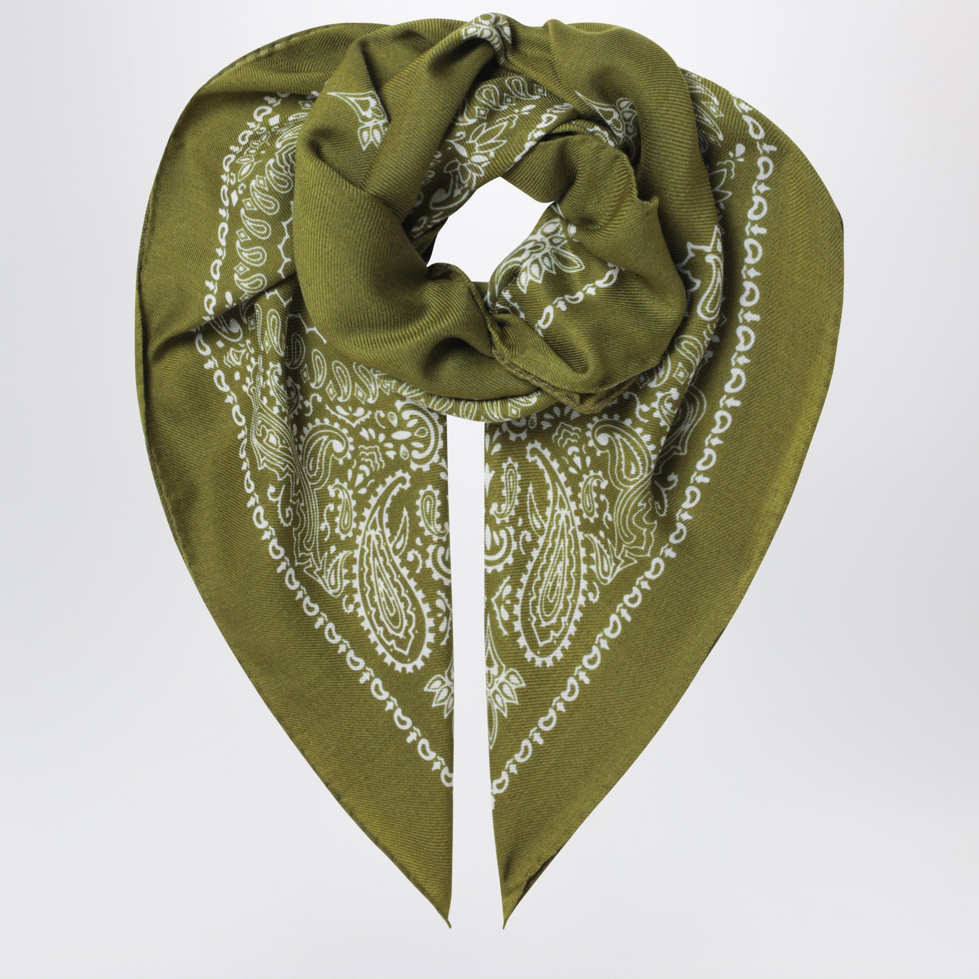 Pistachio Judy bandana scarf in wool