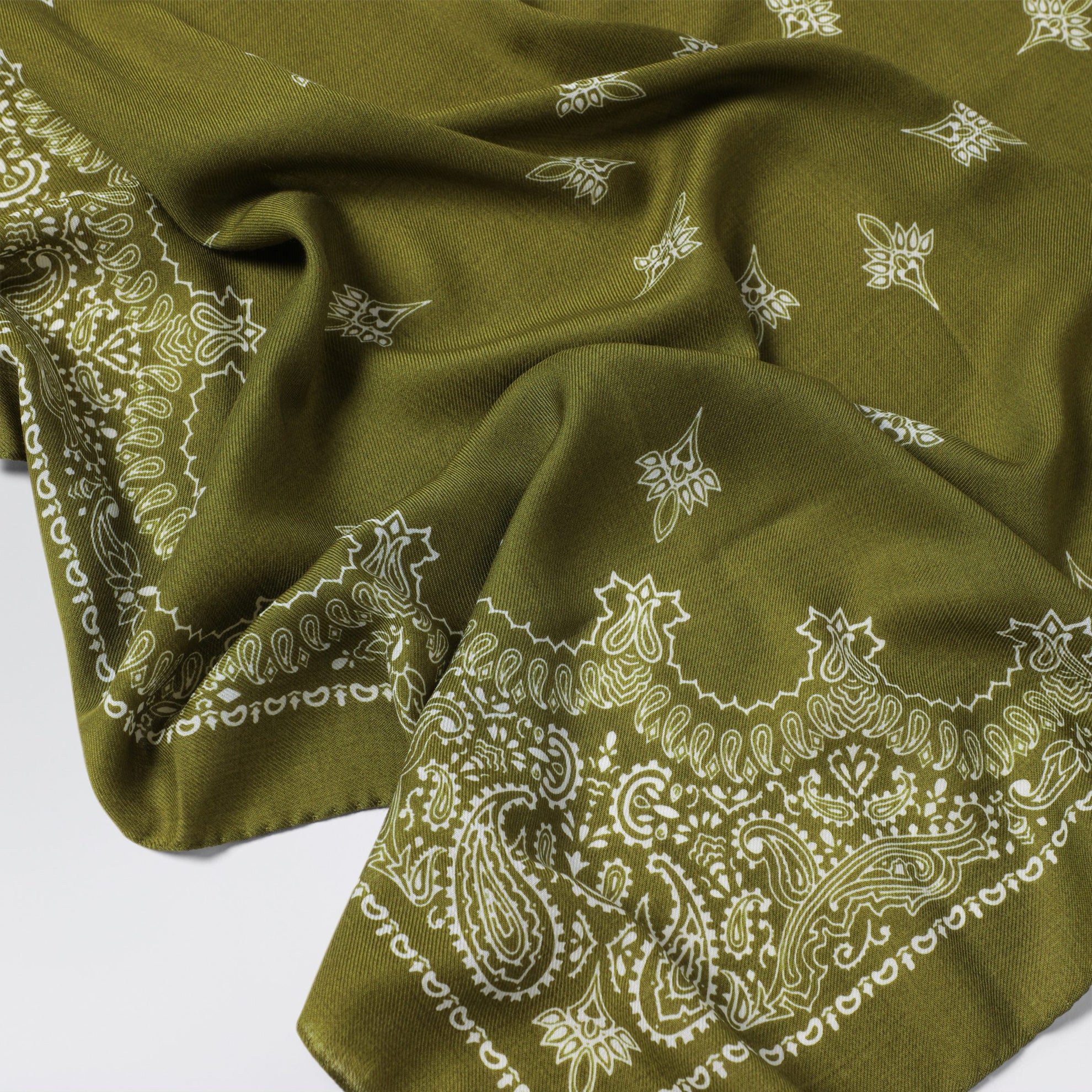 Pistachio Judy bandana scarf in wool