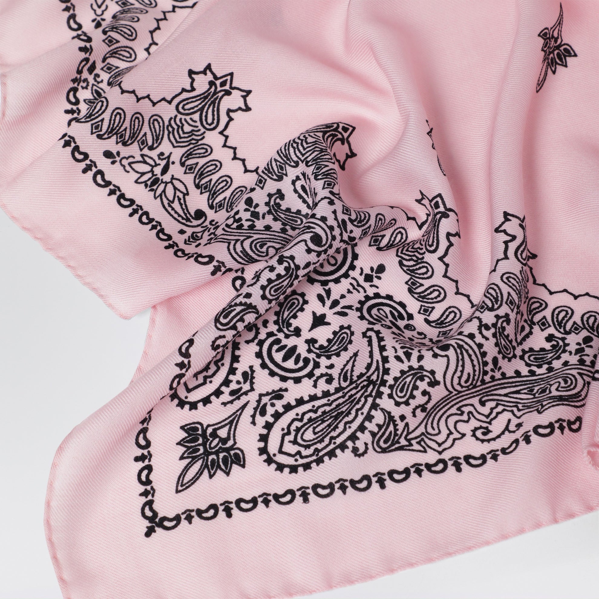 Pink Judy bandana scarf in wool