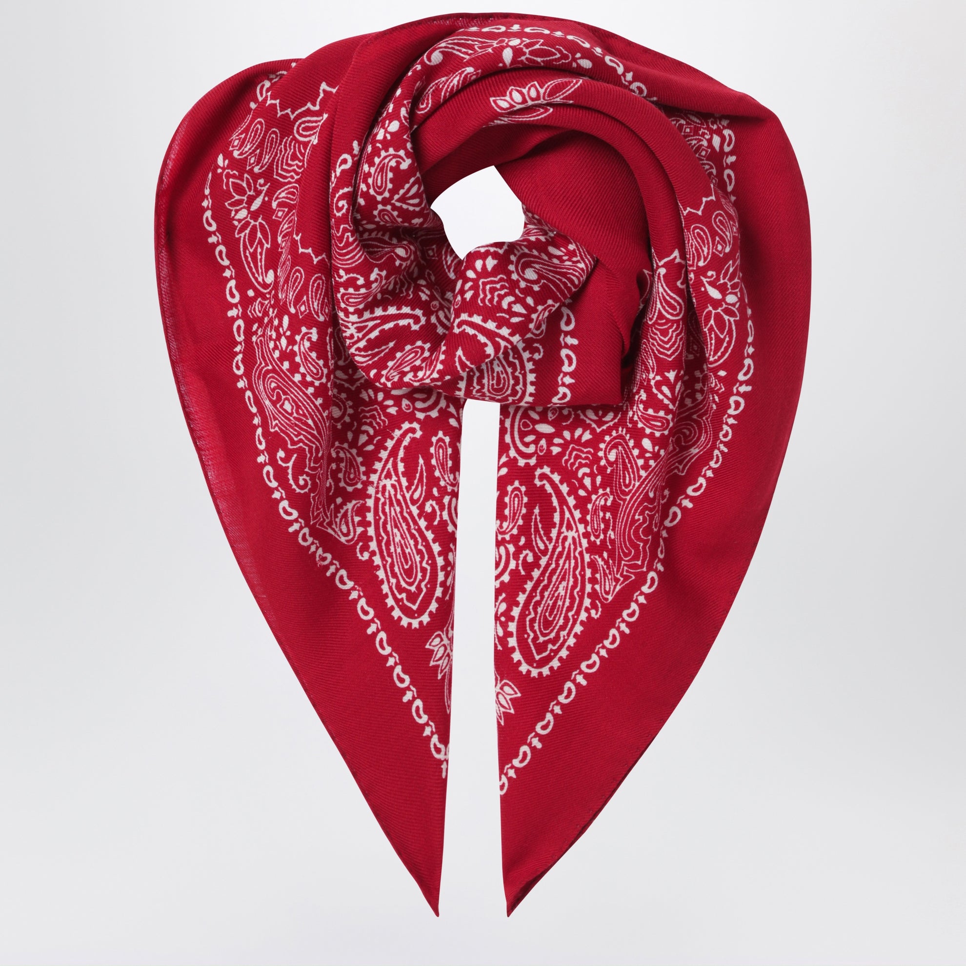 Foulard bandana Judy en laine rouge