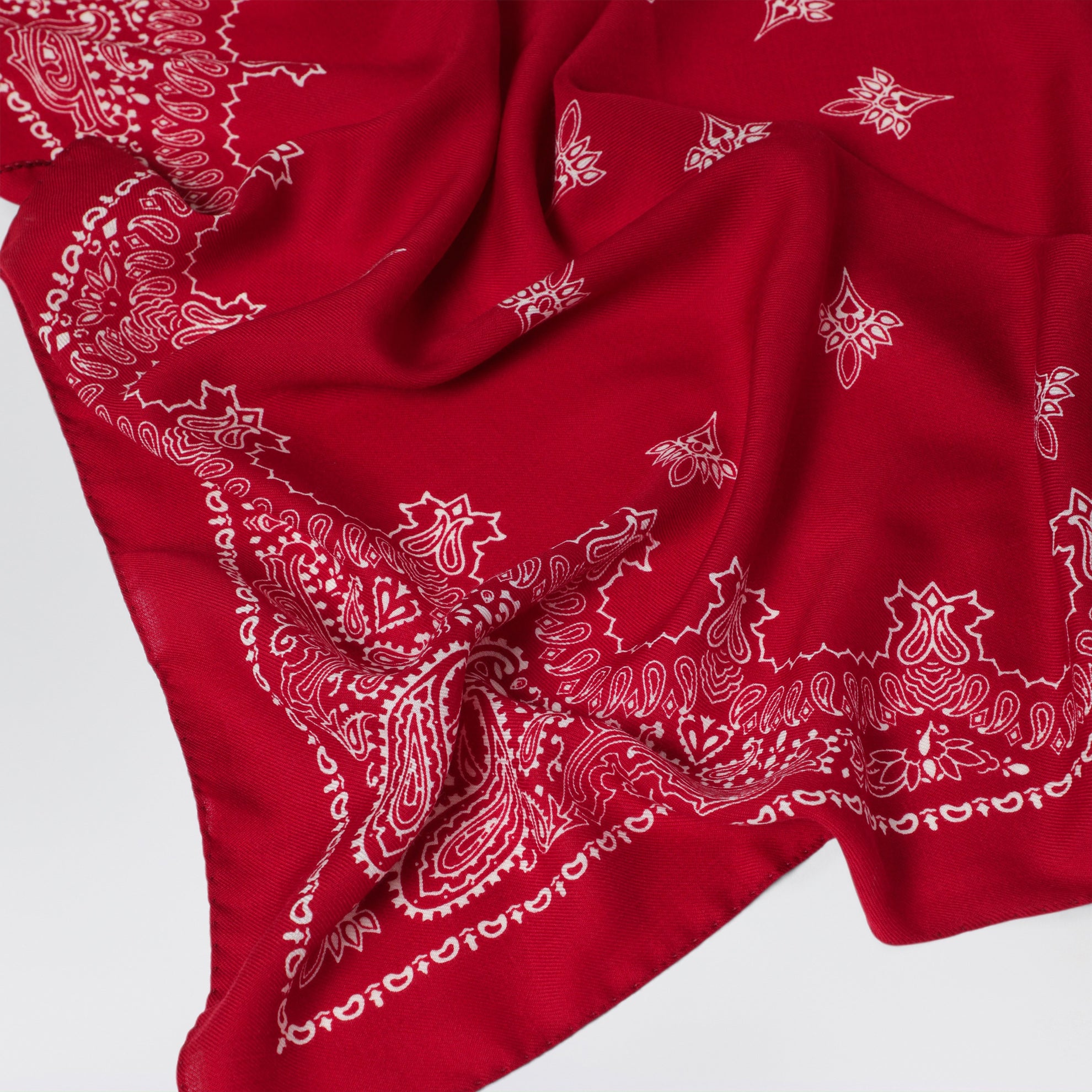 Foulard bandana Judy en laine rouge