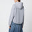 Sweat à capuche en coton gris chiné
