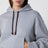 Sweat à capuche en coton gris chiné