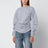 Graues meliertes Sweatshirt aus Baumwolle