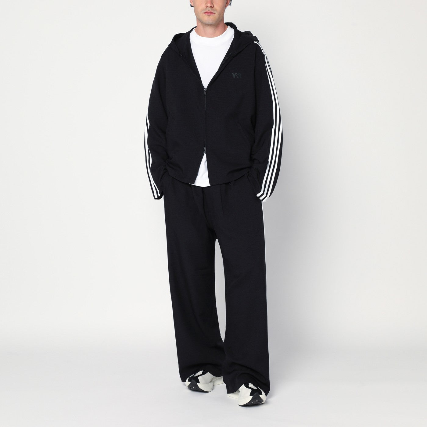 3-Stripes black zip/cardigan