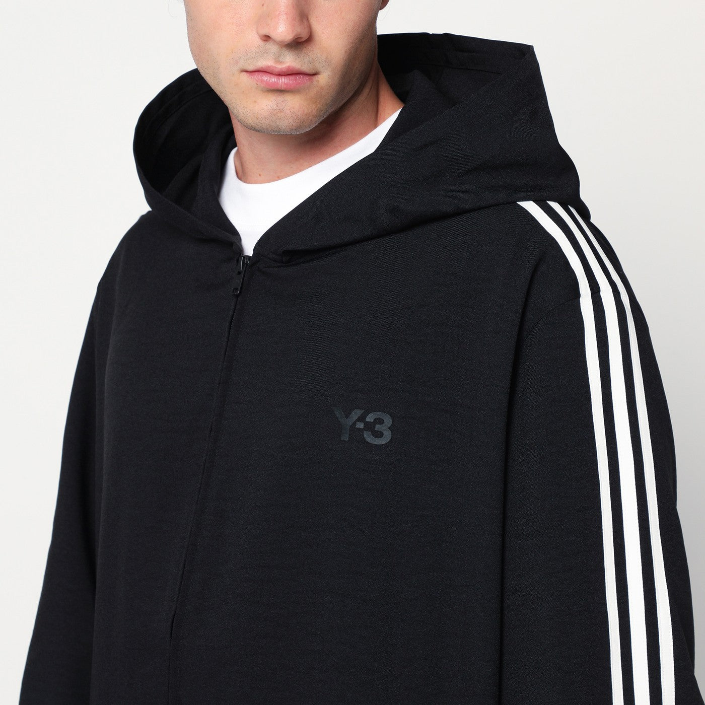 3-Stripes black zip/cardigan