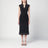 Black midi dress with belt