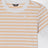 T-shirt Emel bianca/beige a righe
