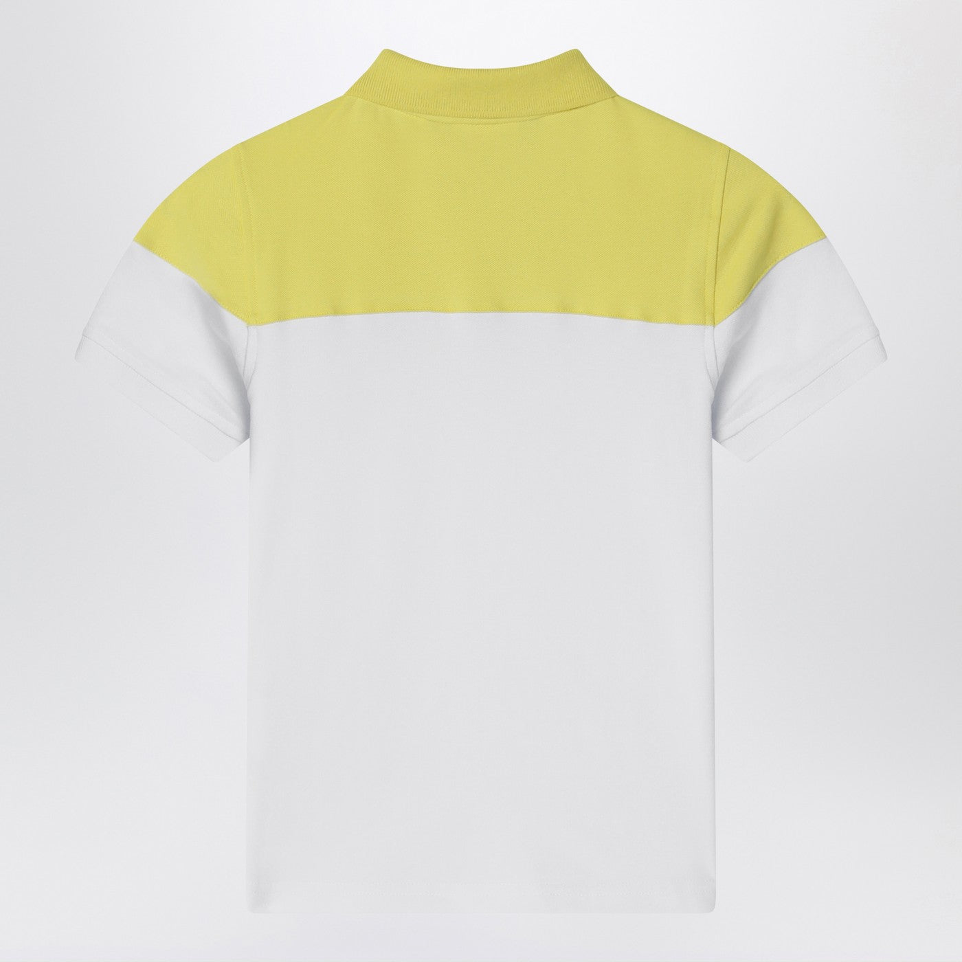 White/green acacia cotton polo