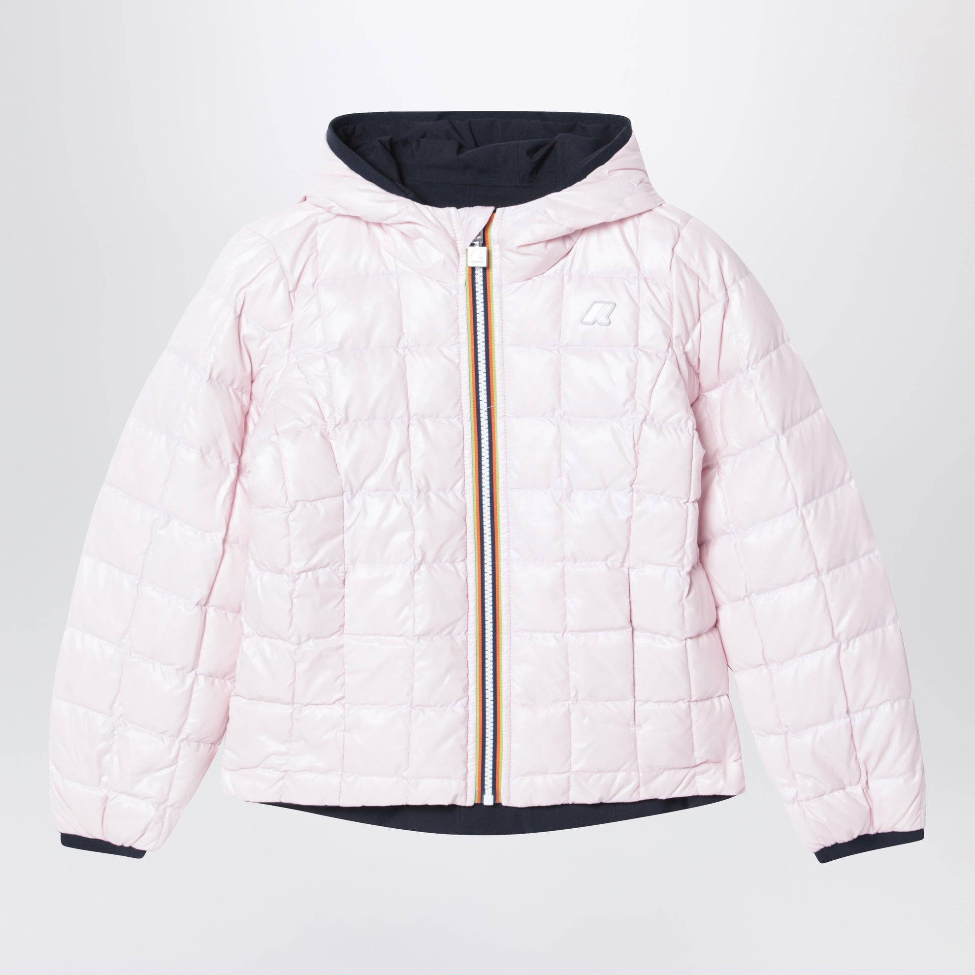 Piumino reversibile blu/rosa chiaro