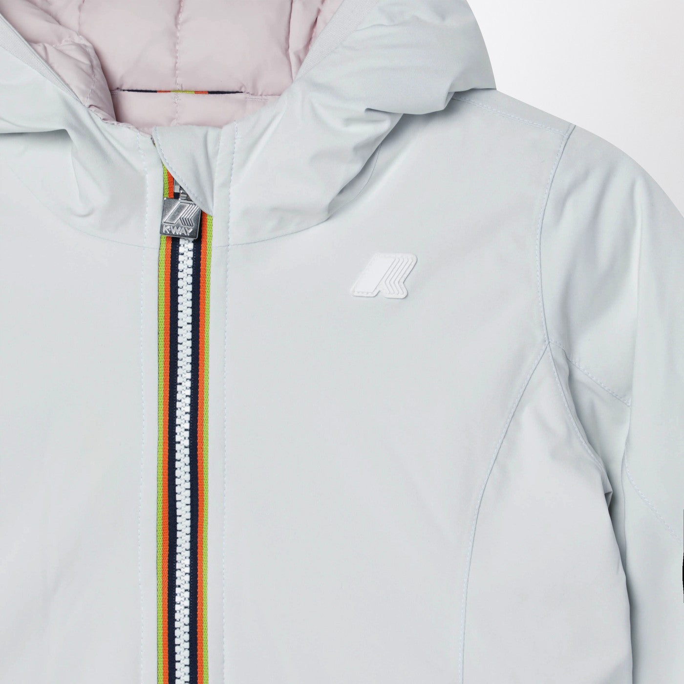 Reversible Lily Thermo jacket in gardenia white/pink
