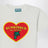 Completo due pezzi bianco/rosso in cotone
