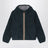 Giacca reversibile verde scura/grigia in pile effetto teddy