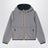 Giacca reversibile verde scura/grigia in pile effetto teddy