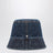 Blauer Denim-Bucket-Hat Mit Logo-Stickerei