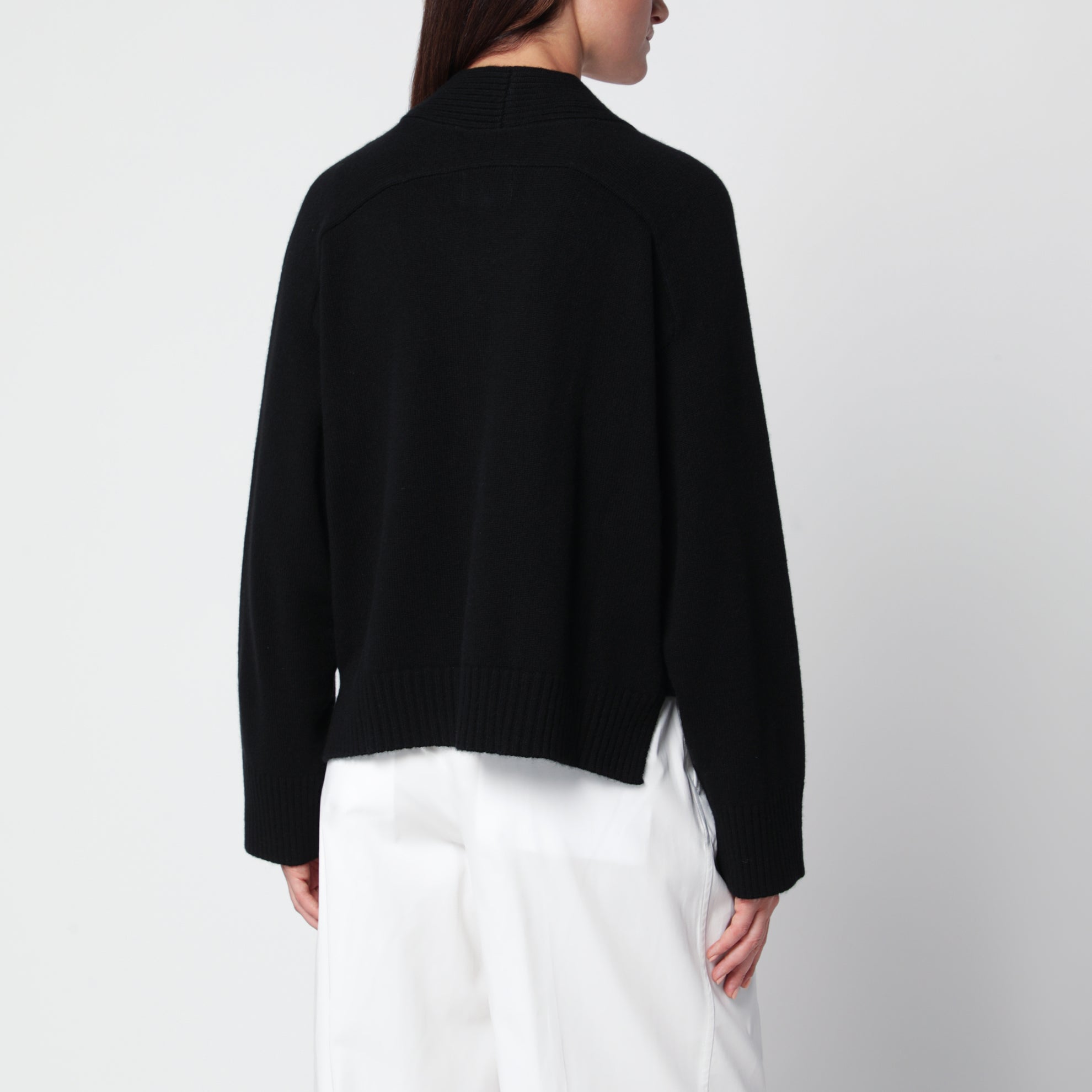 Cardigan Kaia Lds nero in cashmere