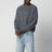 Kaschmirpullover mit Rundhals in Anthrazit
