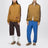 Felpa con zip color bronzo