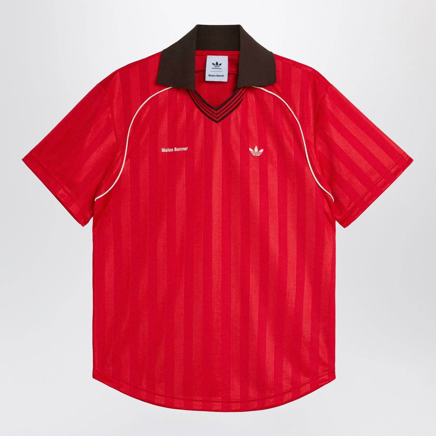 T-shirt de football rouge écarlate en jacquard