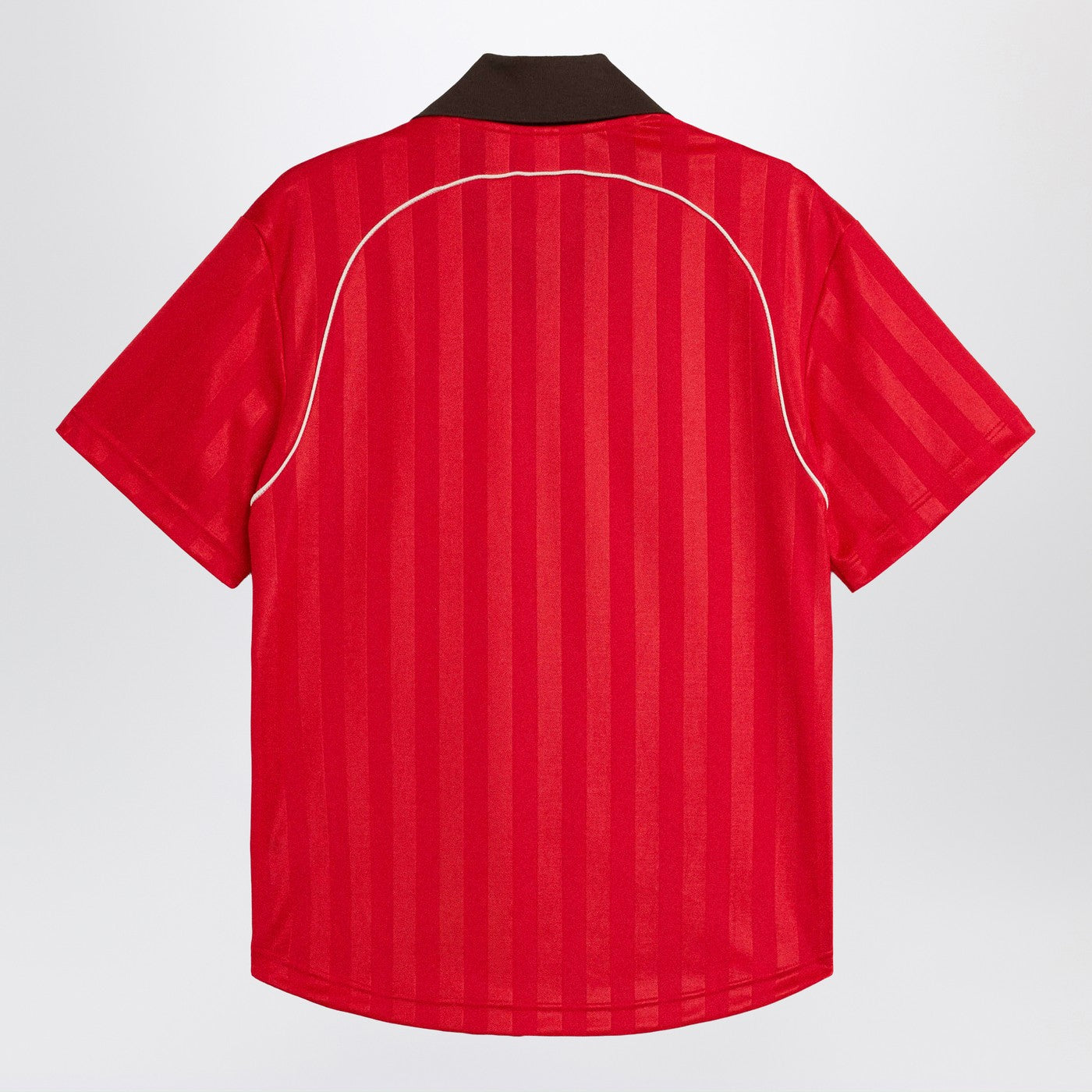 T-shirt de football rouge écarlate en jacquard