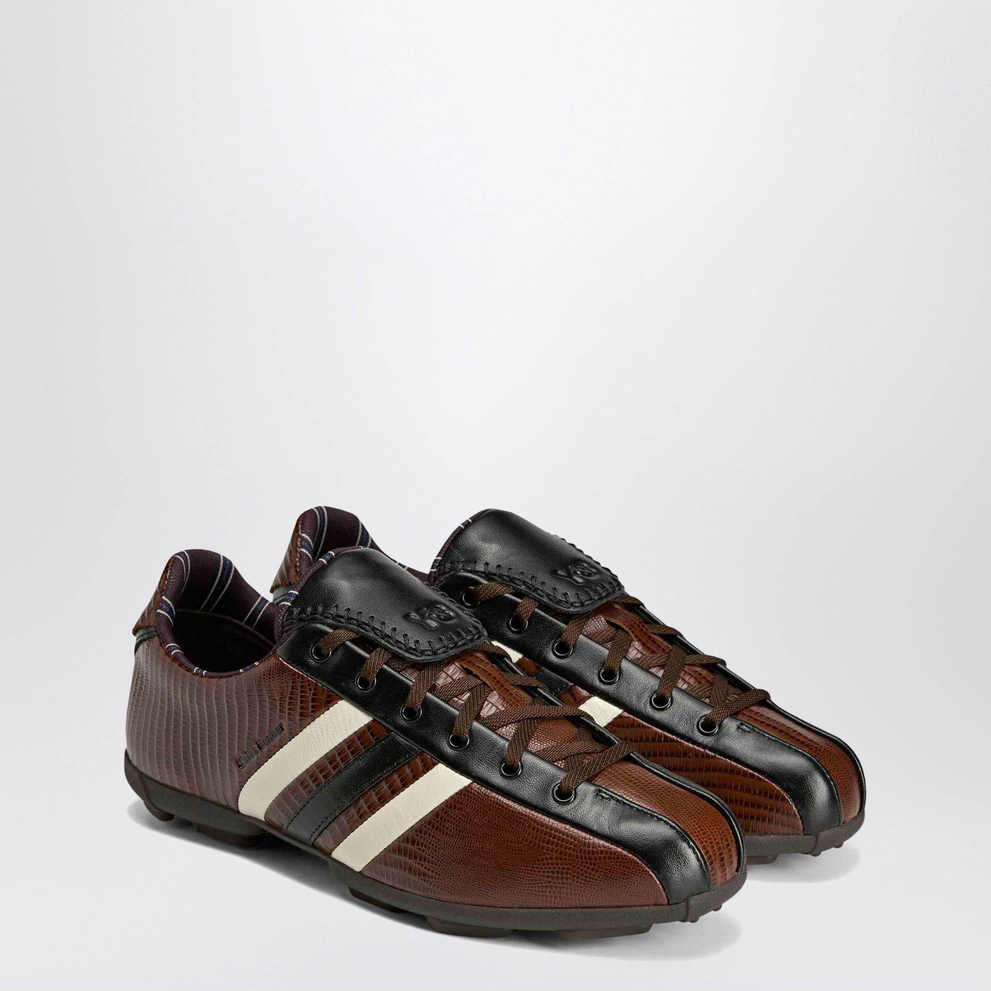 Sneakers The Field Lizzard Cream White/Dark Brown /Core Black