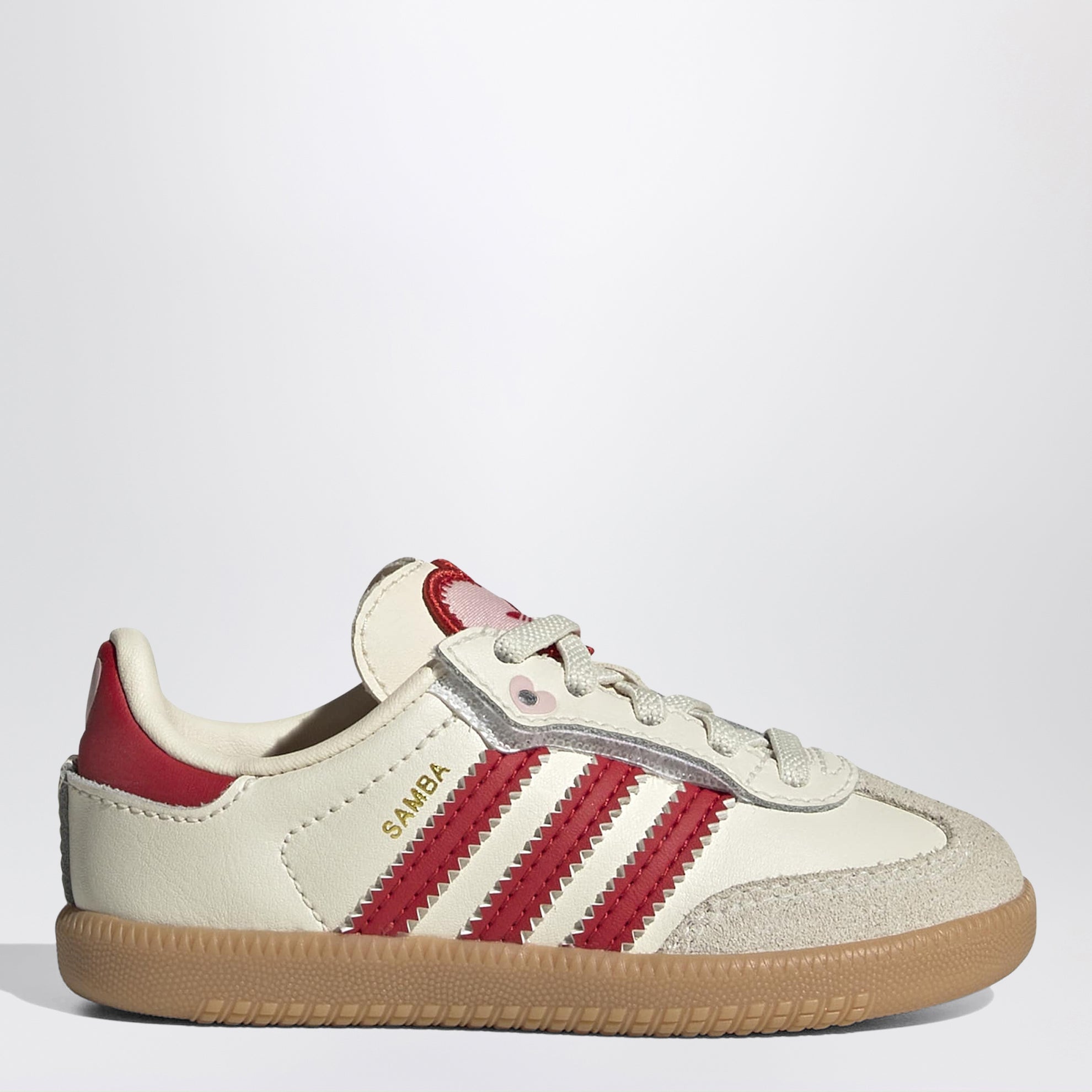 Cream White/Better Scarlet/Gum Samba trainers with elastic laces