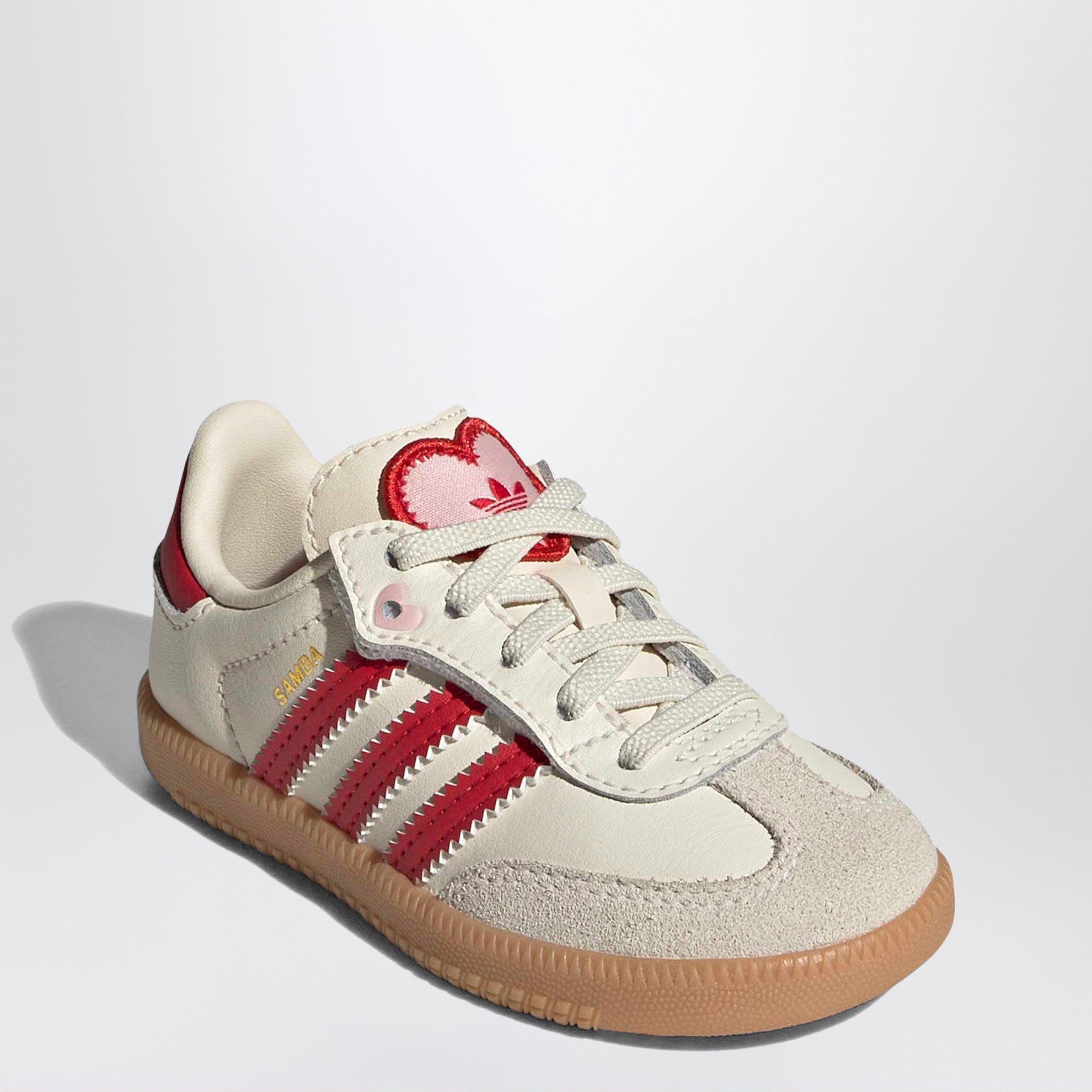 Cream White/Better Scarlet/Gum Samba trainers with elastic laces