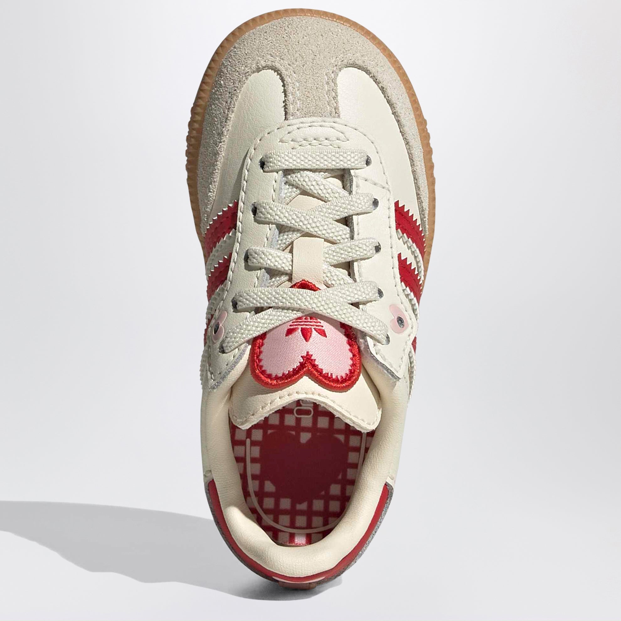 Cream White/Better Scarlet/Gum Samba trainers with elastic laces