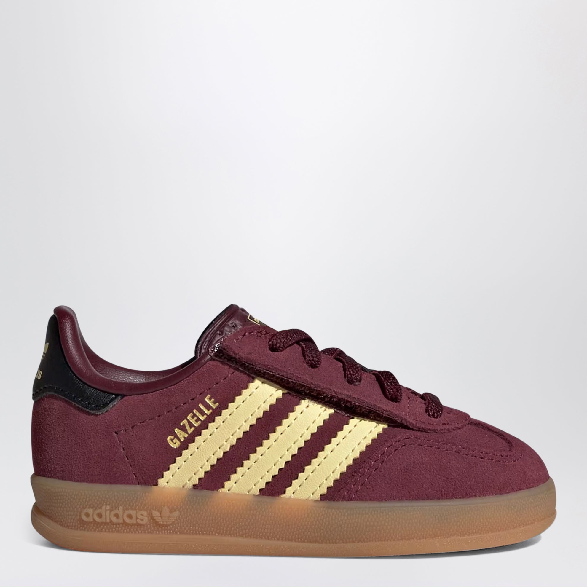 Gazelle Indoor Comfort Closure Elastic Lace Sneaker in Bordeaux / Hellgelb