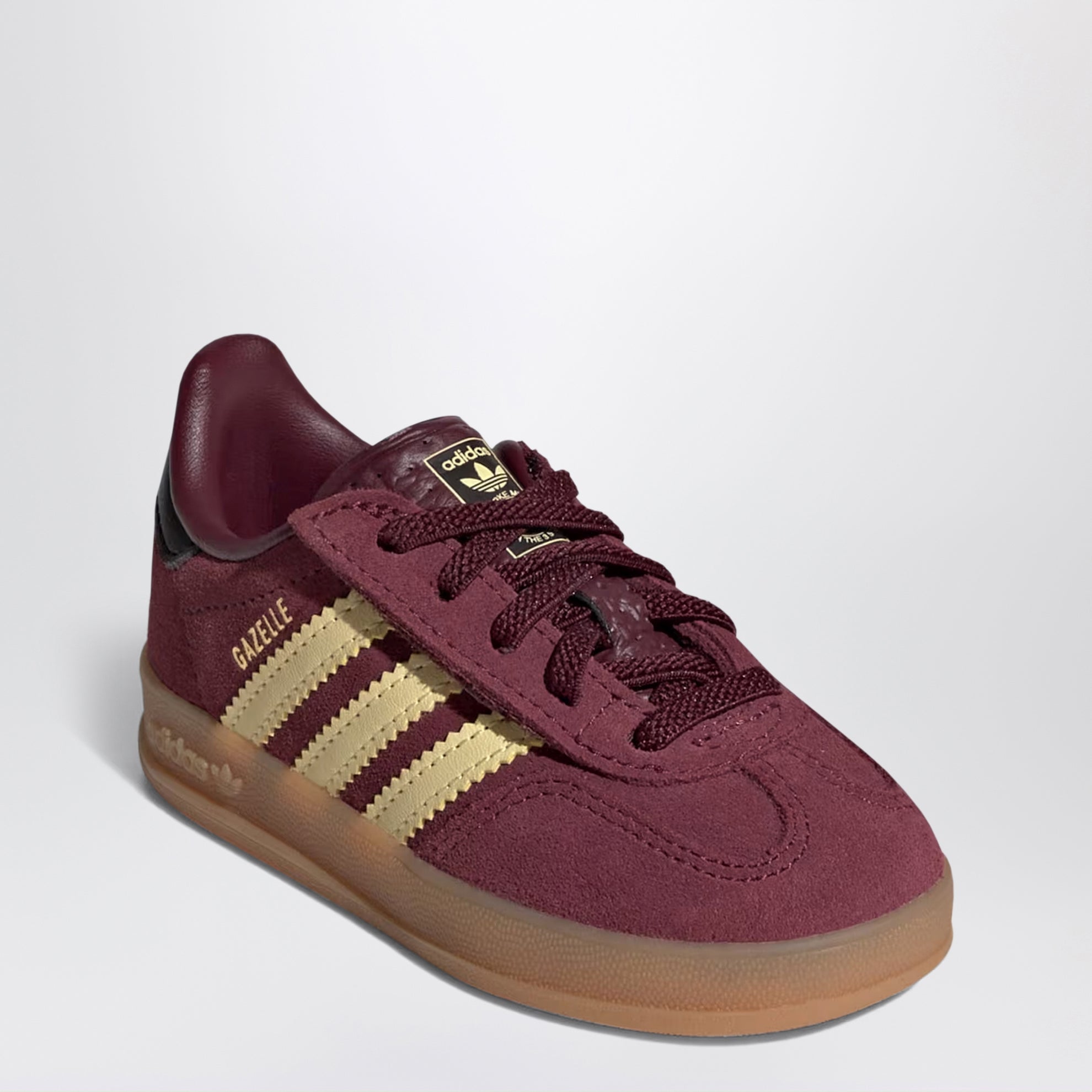 Gazelle Indoor Comfort Closure Elastic Lace Sneaker in Bordeaux / Hellgelb