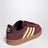 Gazelle Indoor Comfort Closure Elastic Lace Sneaker in Bordeaux / Hellgelb