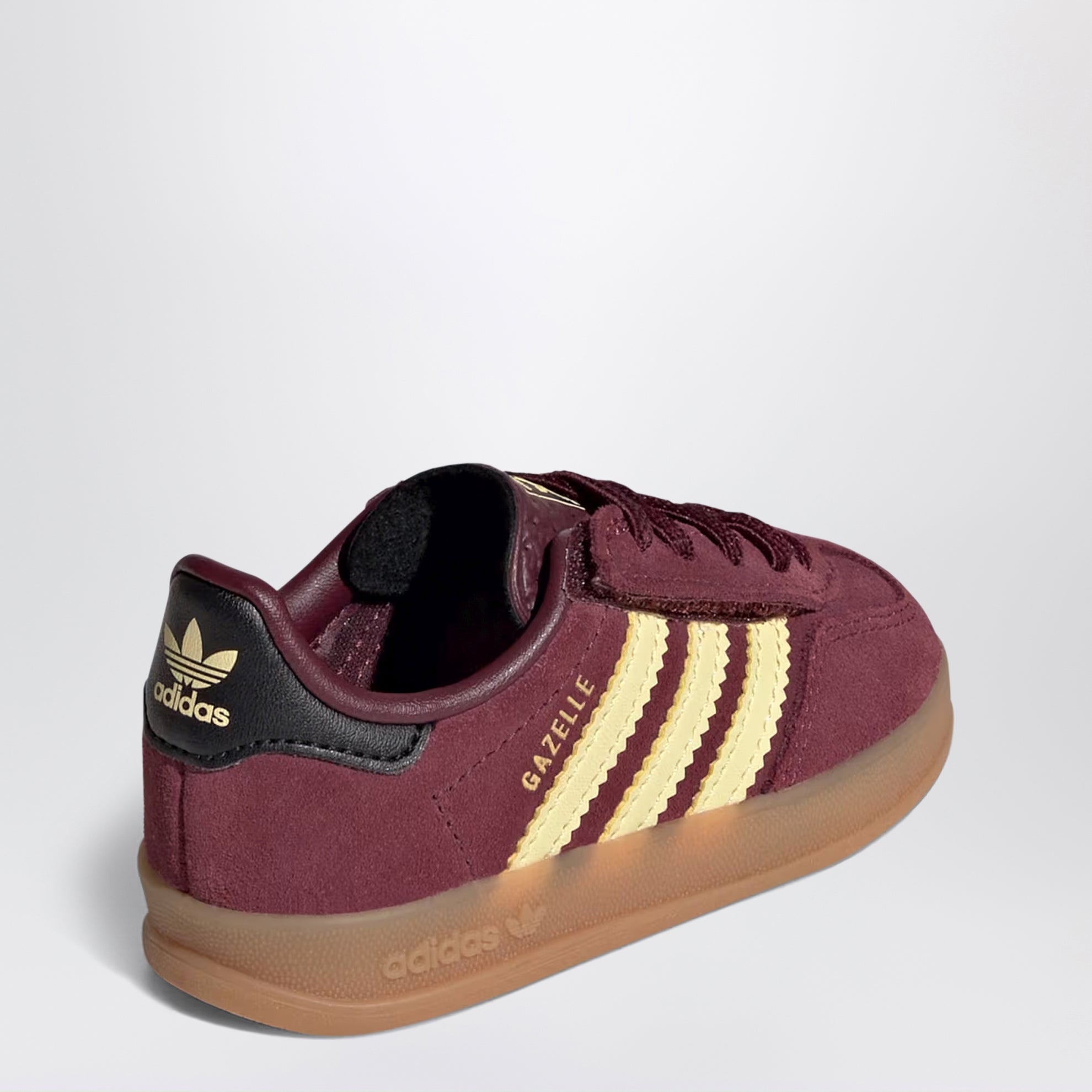 Gazelle Indoor Comfort Closure Elastic Lace Sneaker in Bordeaux / Hellgelb