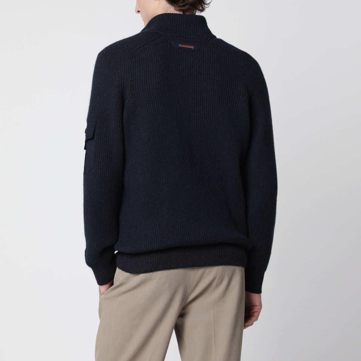 Dark blue Dinghy Full Zip sweatshirt in cashmere
